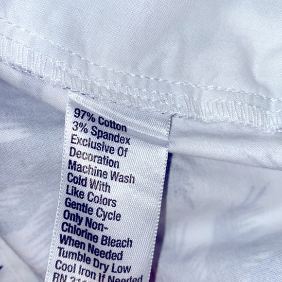 Cynthia Rowley palm tree print chinos size 6 - Picture 4 of 5